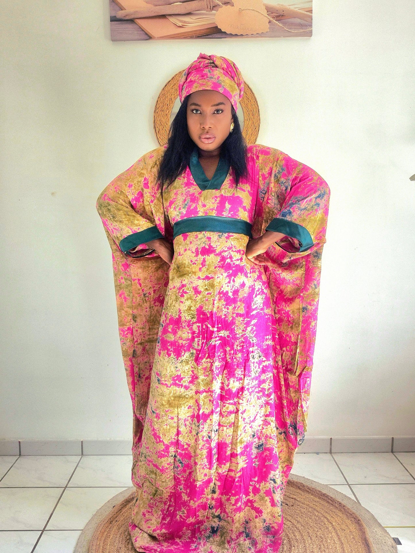 Robe stype boubou tissus dempe 003
