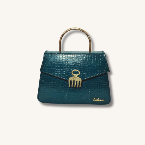 Sac Croco Adinkra beauty Bleu