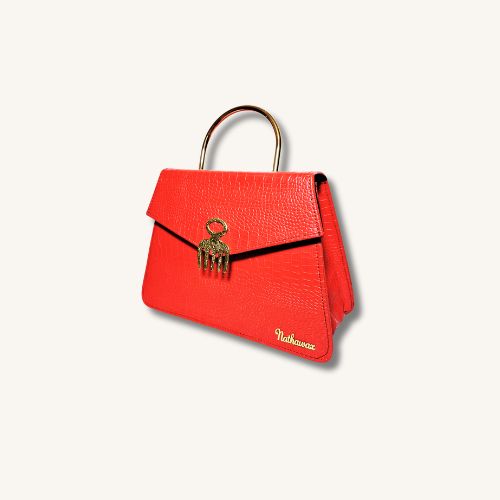 Sac à main Adinkra Croco Rouge
