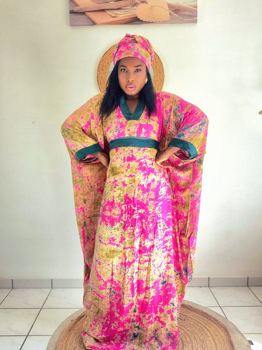Robe stype boubou tissus dempe 003