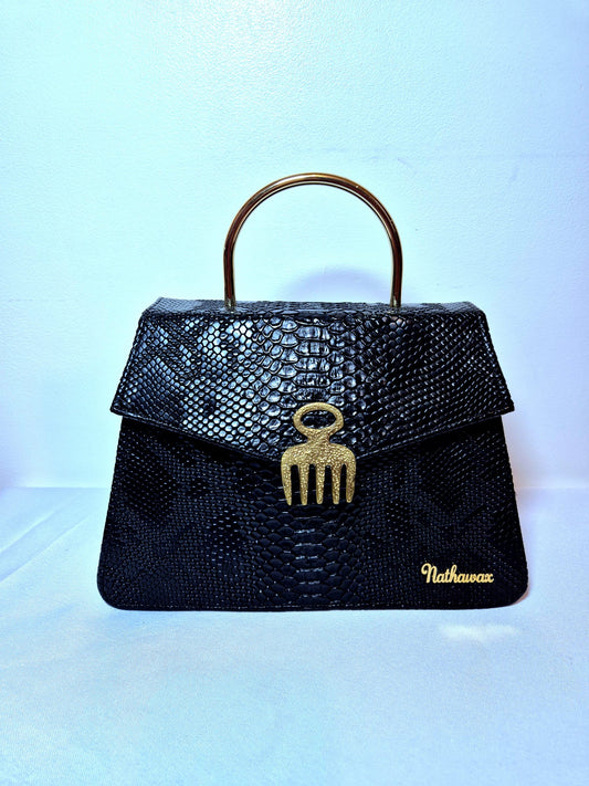 Sac collection Adingra beauty Noir croco